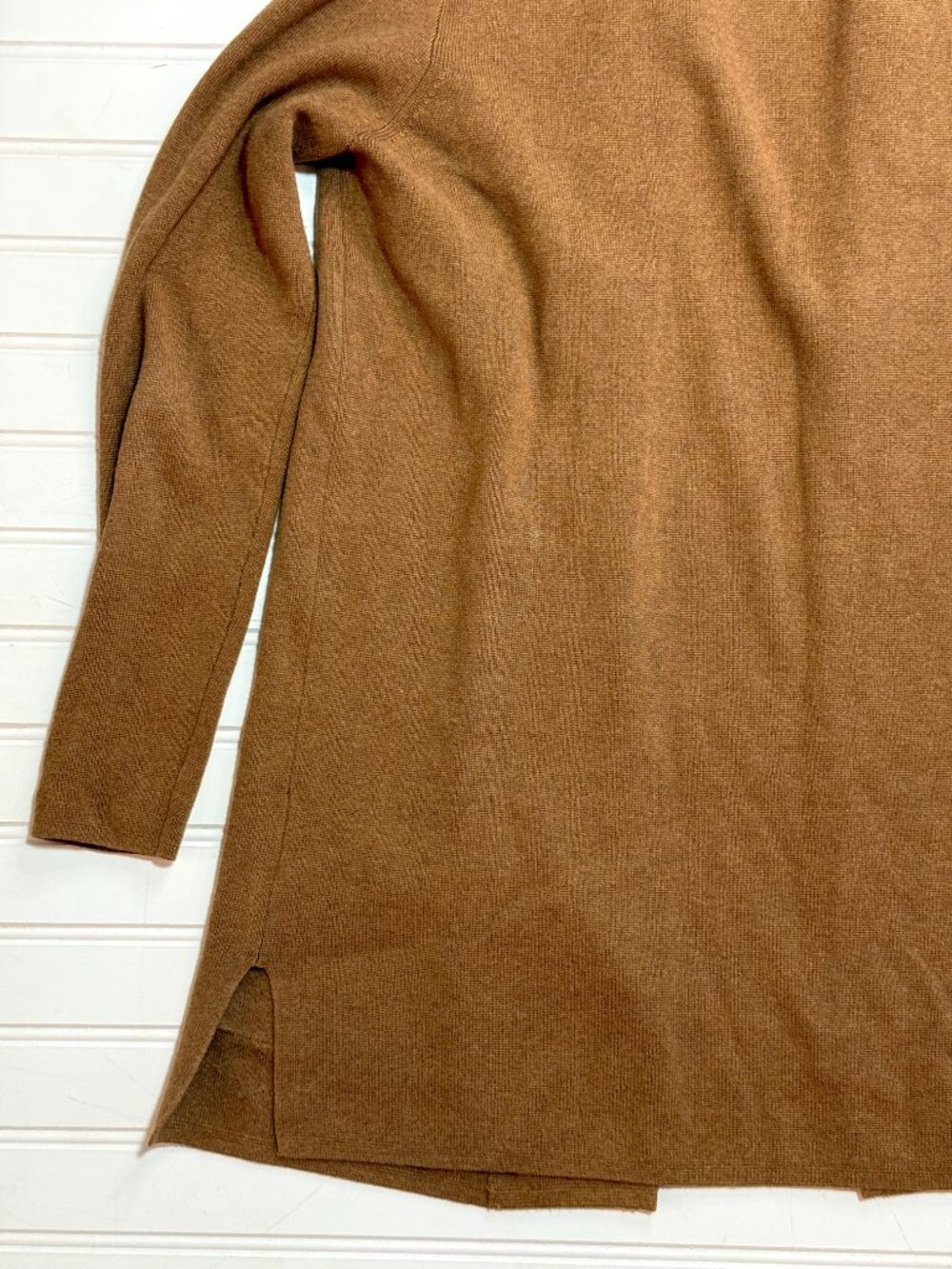 J.Crew Factory Heather Camel Chelsea Sweater Blazer Cardigan Petite Small 100% C - Picture 7 of 7